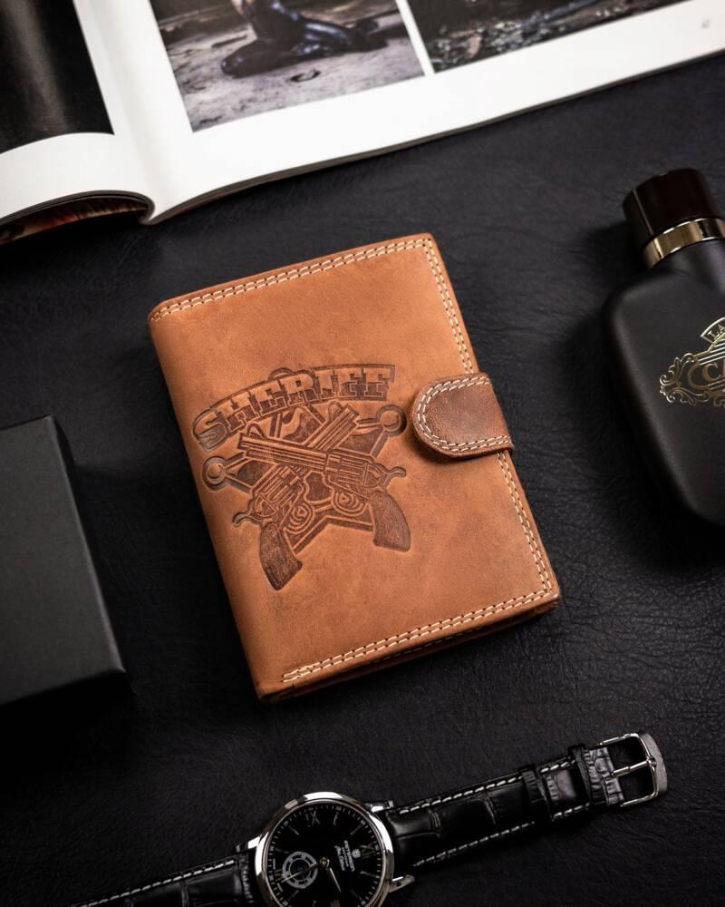 Large, Vertical Men's Wallet Made of Genuine Leather - Always Wild