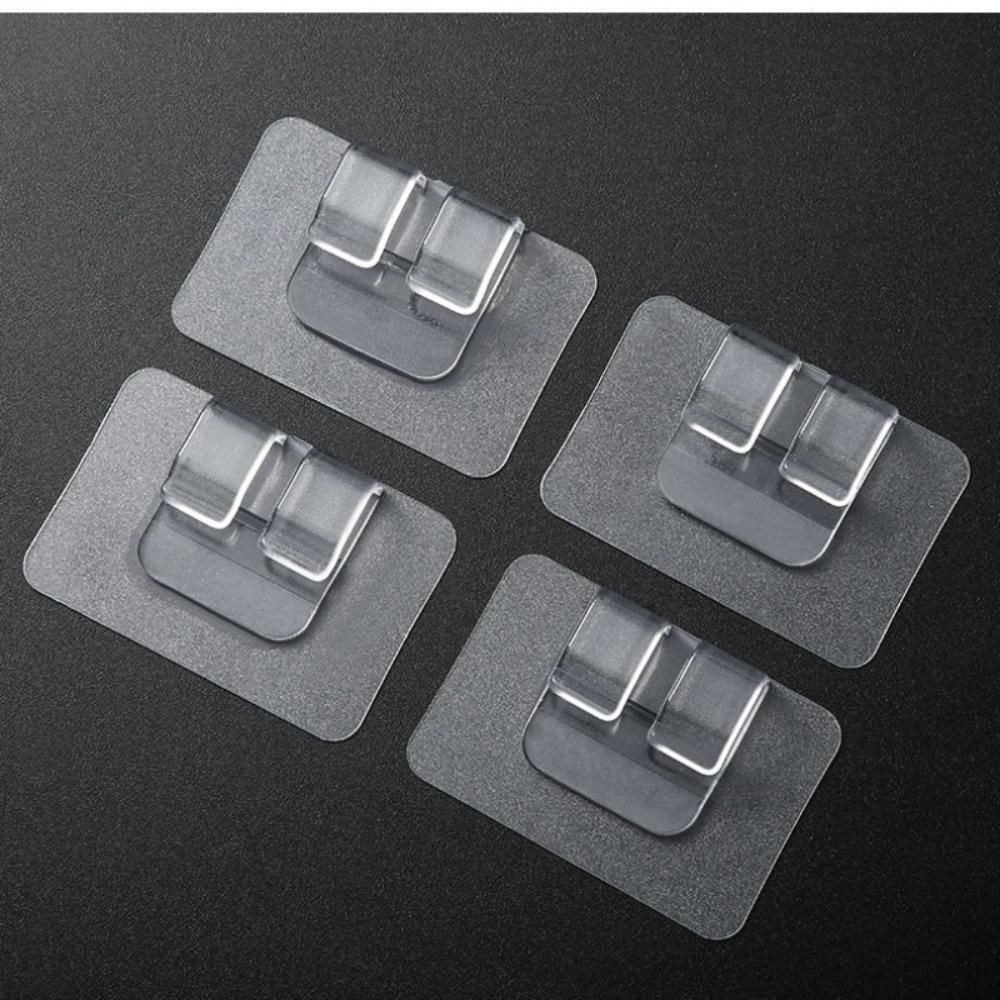 

4/10pcs Hooks for Outdoor String Lights - Durable, Clear Self-Adhesive Clips for Christmas Light Hanging & Cable Management