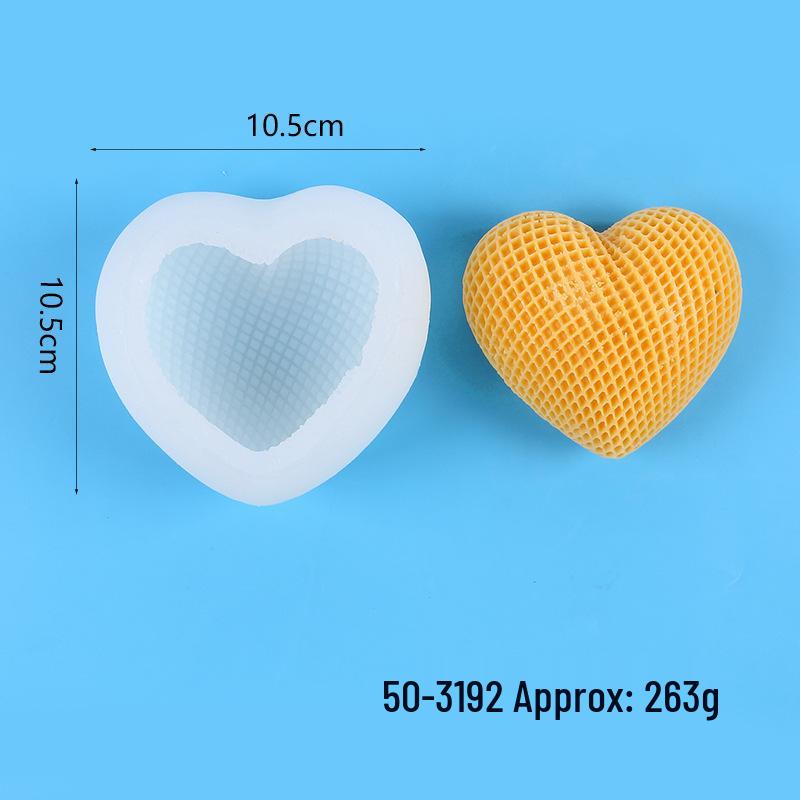 DIY 3D Heart-Shaped Silicone Mold for Valentine's Day Car Freshener, Candle, Squeeze Toy, and Decoration.