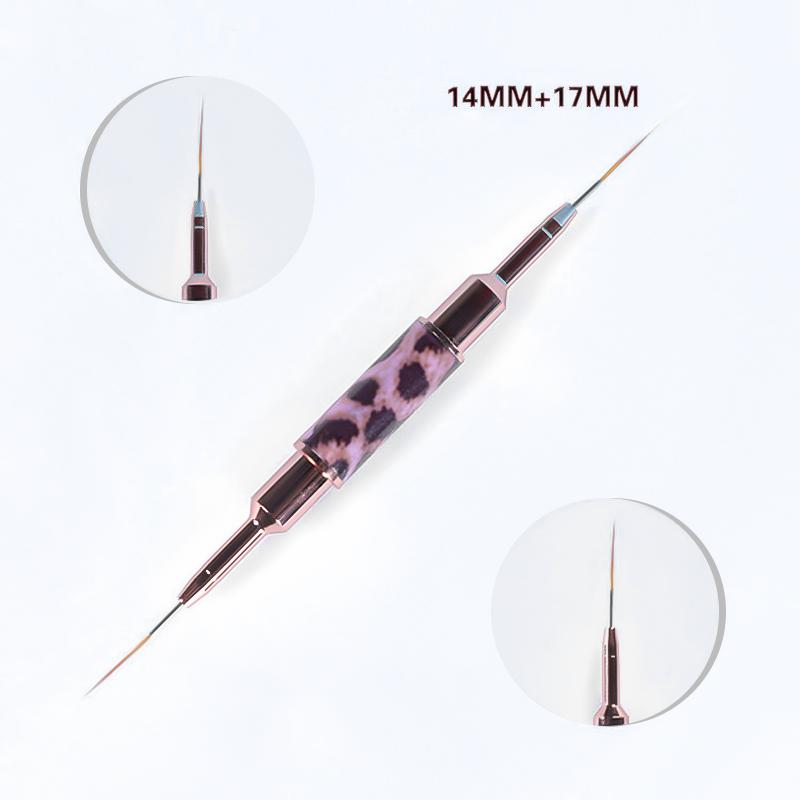 14 Sizes Nail Art Brush Metal Handle Nail Liner Brush Stripe Pattern Painting Brush Acrylic UV Gel Extension Drawing Carving Pen