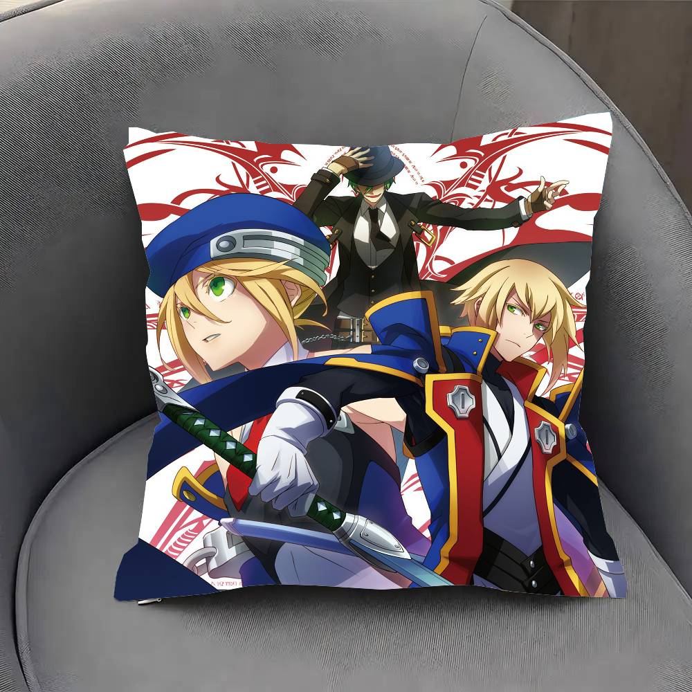 Anime Game B-BLAZBLUE Pillow Case Fashion Square Pillowcase Bedroom Sofa Room Ins Decoration Leisure