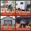 1pc Collapsible Traffic Safety Cones - Reflective Orange Parking Cones with Collar, for Parking Lot/Driveway/Driving Training