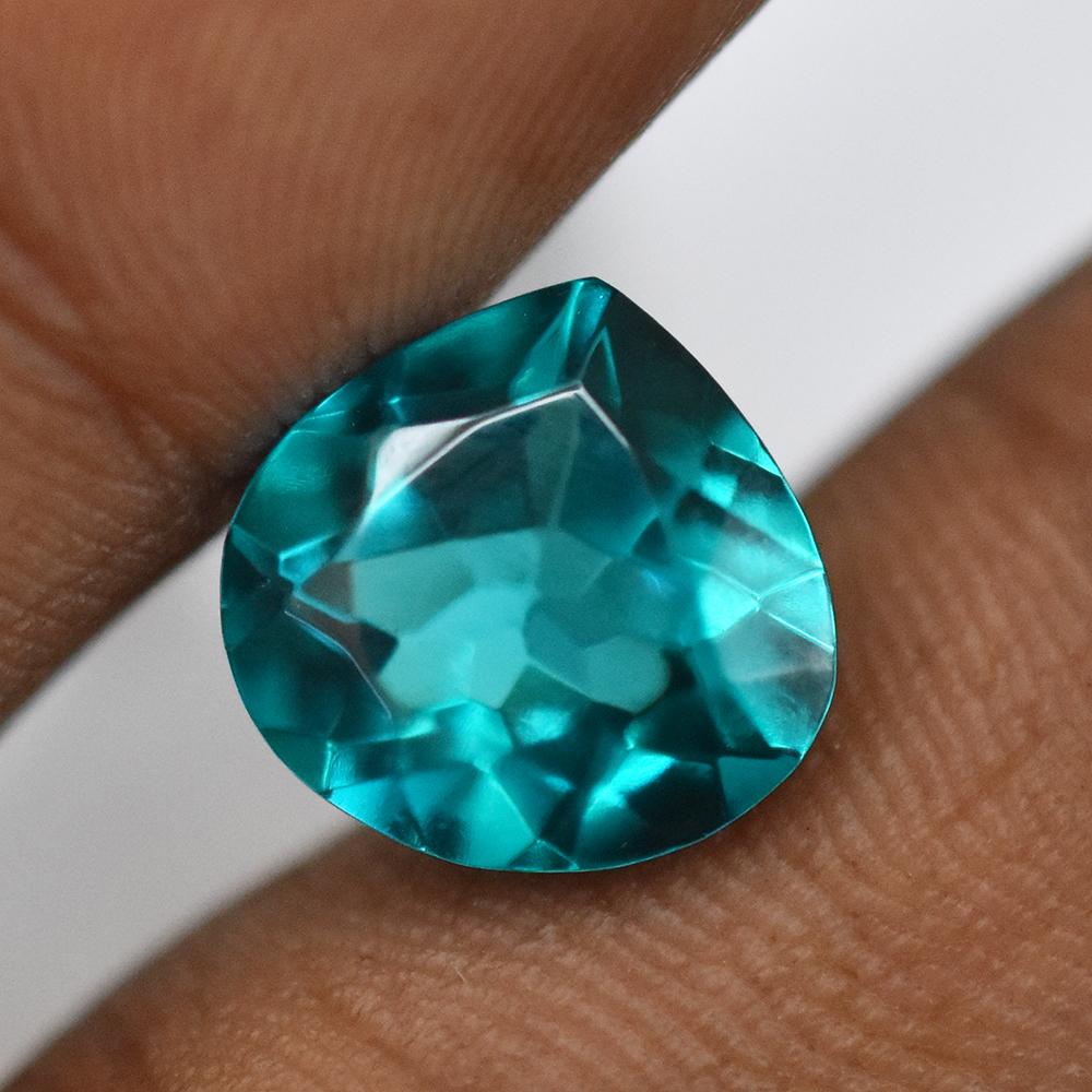 CERTIFIED 7.75 Ct UNIQUE Pear shape NATURAL Green Tourmaline Loose Gemstone