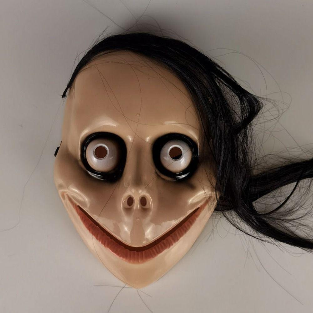 Party Decor Halloween Face Cover With Long Hair Ghost Mask Scary Mask Horror Mask Cosplay Prop