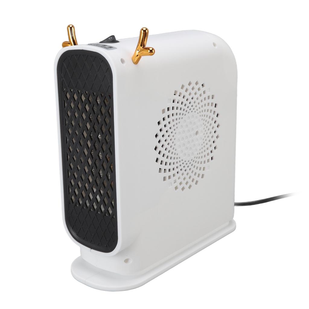 500W Air Warmer ABS Instant Heat 360 Degree Air Diversion Double Power Off Protection Space Heater