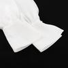 Sexy Loose White Women's Shirt Fashion O-Neck Off Shoulder Long Sleeve Shirts Elegant Classic Ruffle Top Female Clothing