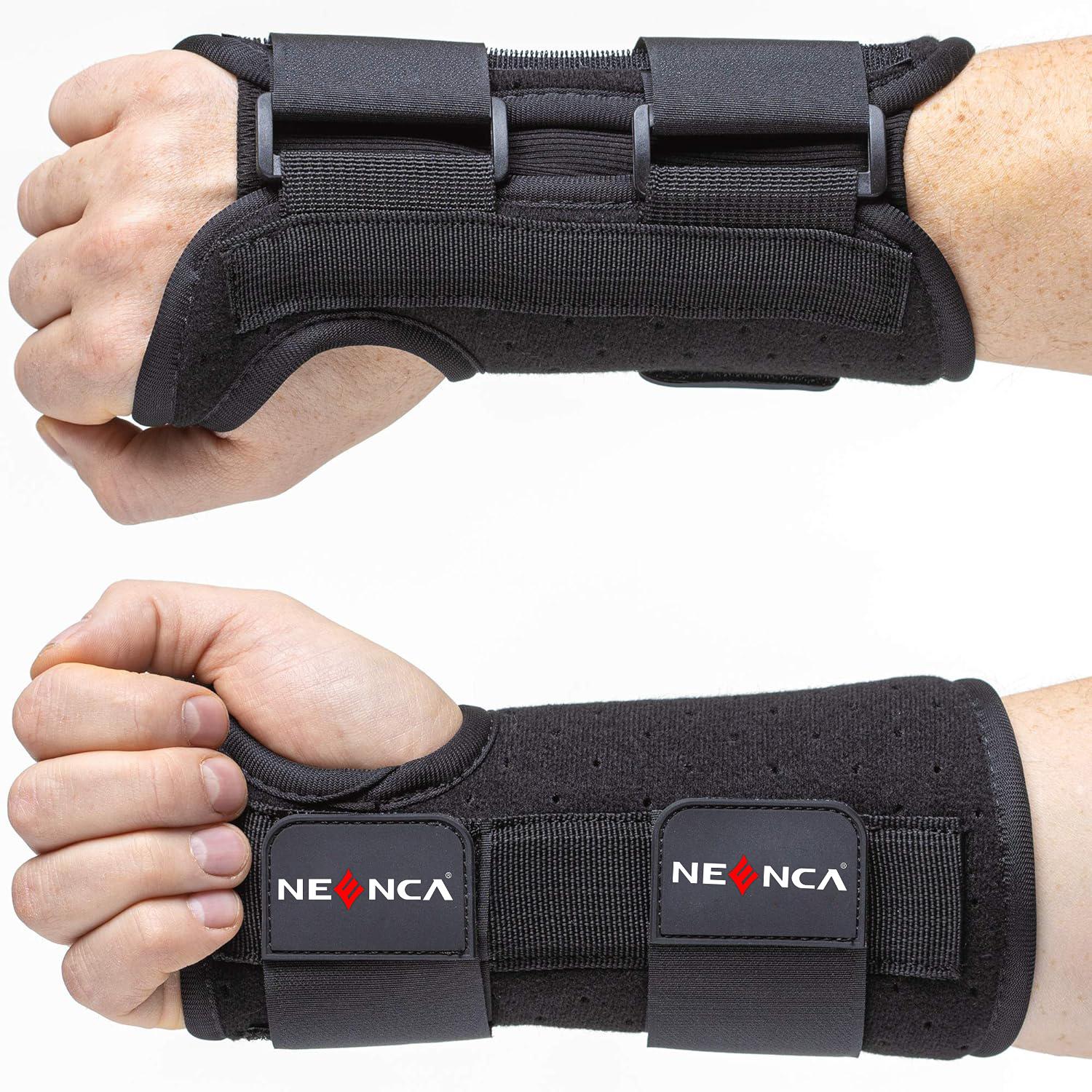 

Wrist Brace Ergonomic Support Featuring 2 Straps And Metal Splint Stabilizer Relieve Tendinitis Arthritis Carpal Tunnel Pain For Men Women S/M