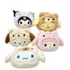 New Kuromi Plush Keychain Wallet Melody Cinnamoroll Plush Coin Purse Earphone Organizer Bag Pendant Key Ring Kids' Gifts