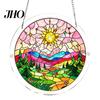 Acrylic Puzzle Sun Catcher with Colorful Light Projection, DIY Window Hanging Decor Rainbow Projection for Garden Patio Living Room, UV Printed
