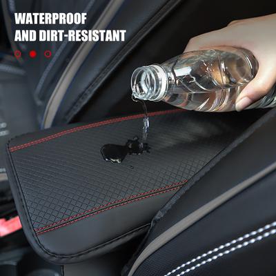 PU Leather Car Armrest Mat Center Console  Protection Cushion Auto Armrests Storage Box Cover Pad Car Interior Accessories