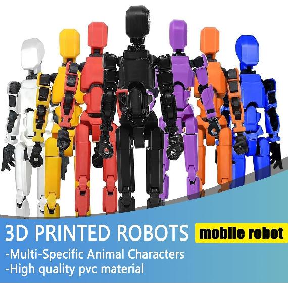 (Assembly Completed) Titan13 Action Figure Set,Upgrade Lucky Robot 13 Action Figure,3D Printed Multi-Jointed Movable,Nova 13 Action Figure for