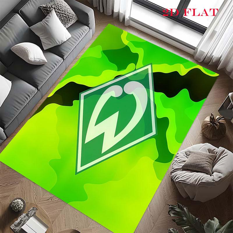 Tappeto logo Werder Bremen per Soggiorno Camera da Letto Casa Decorazione Divano, Tappetino Antiscivolo per Giochi Bambini