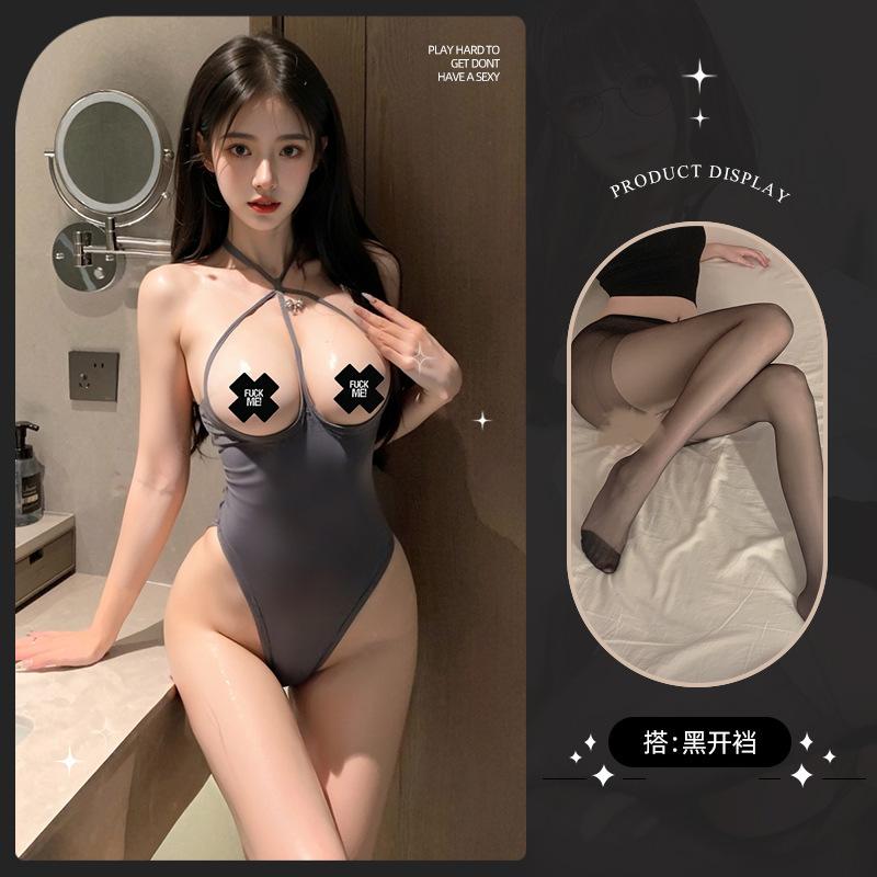 Sexy lingerie sexy pure desire onesie open crotch temptation hot pajamas free uniform supplies suit women