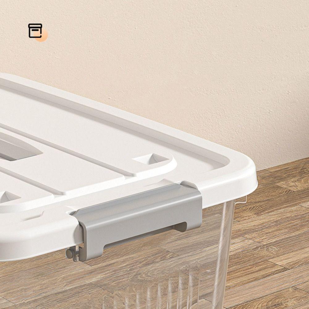 Plastic Plastic Box Transparent Black Clothing Storage Bin Practical Organizing Box  Clothing