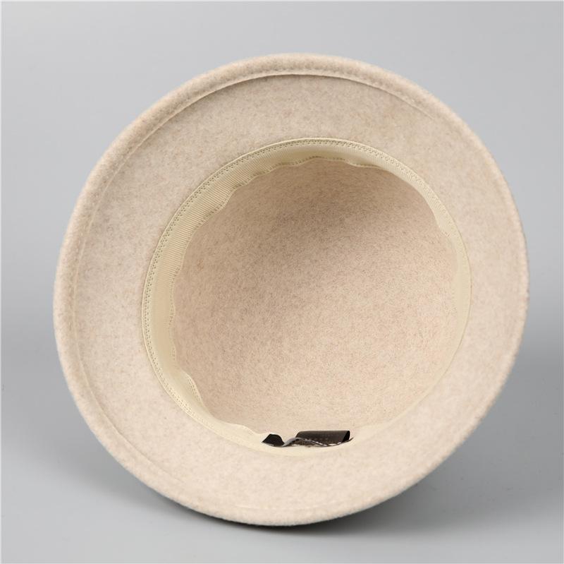 Pure Wool Thousand Gold Wind Elegant Fisherman Hat Children Autumn and Winter Temperament Basin Hat Retro Top Hat