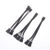 4Pin Pwm Fan Cable 1 To 2/3 Ways Splitter Black Sleeved Extension Cable Connector Pwm Extension Cables