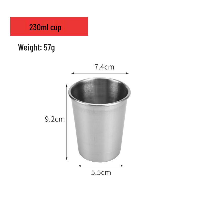 Stainless Steel Outdoor Logo Beer Mug - Single Layer Camping Juice Water Cup