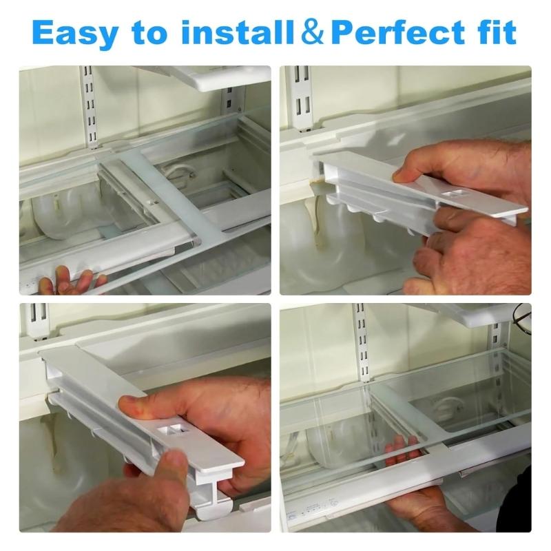 12.8 Inch Long Center Guide Rail for Fridge Drawers Supporting Smooth Sliding and Preventing Common Malfunctions