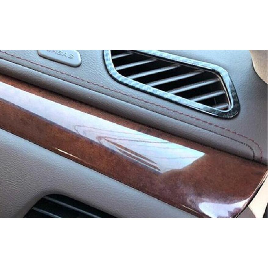 For Cadillac XTS 2013-2019 Carbon Fiber Dashboard L&R Air Outlet Vent Trim 2pcs