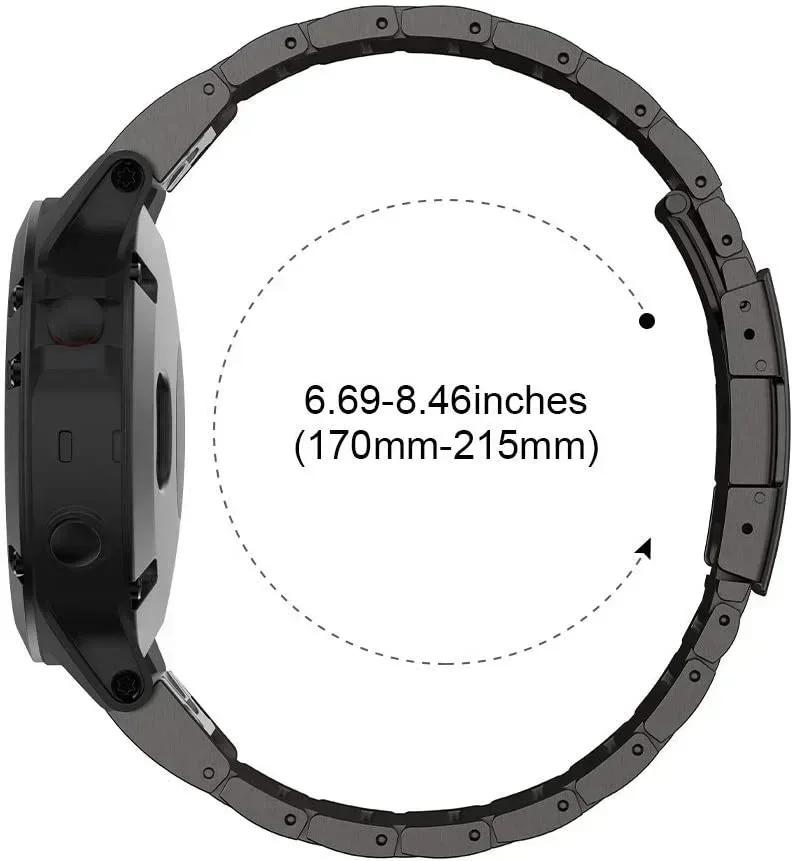 26mm 22mm Quickfit Titanium Strap For Garmin Fenix 8/6/6X/6XPro/7/7X/5/5X/5XPlus Metal Release Watch Band For Forerunner 945 255