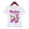 TShirt For BoysGirls Cool Skates Graphics 1to9 Years Old Birthday Costume Kids Clothes For BoysGirls Universal Tshirts Tops