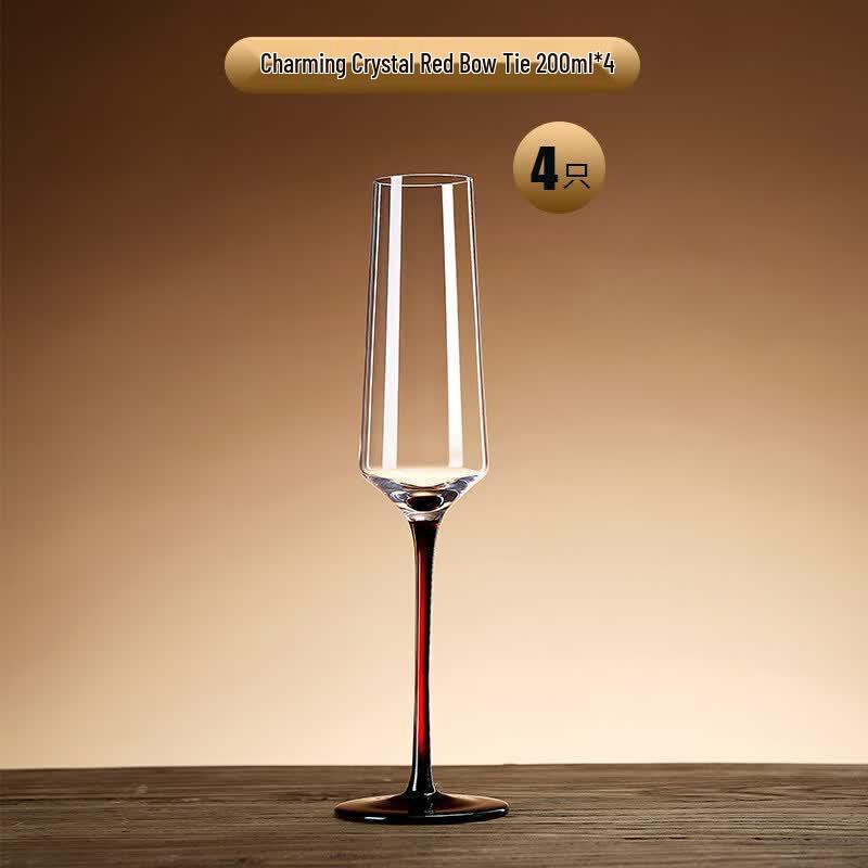 European Style Crystal Champagne Flute Set (6-Piece)