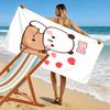 Bubu Dudu Print Beach Towel, Large Soft Quick Dry Towel for Beach Camping Swimming