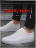 Męskie Białe Sneakersy ze Skóry Naturalnej w Stylu Europejskim - Modne, na Grubej Podeszwie, Casualowe Buty