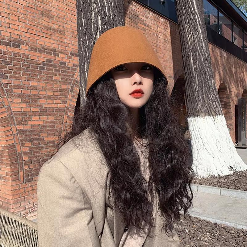 Vintage Hat British Woolen Bucket For Women Lady Ins Korean Solid Color Fisherman Cap Allmatch Outdoor Sunshade Basin Caps