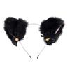 Fashion Fox Cat Ear Hair Band Popular Plush Cat Ear Headband Black White Soft Hairband With Bells Party Cosplay Hair Accessories