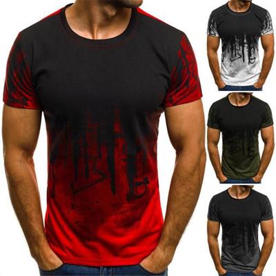 Men's 3D Camouflage Large Size Short-Sleeve Casual T-Shirt