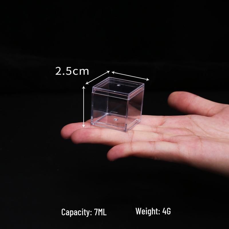 Transparent Square Acrylic Storage Box for Figures - Dustproof Food-grade Plastic, PS Wedding Candy Box with Lid