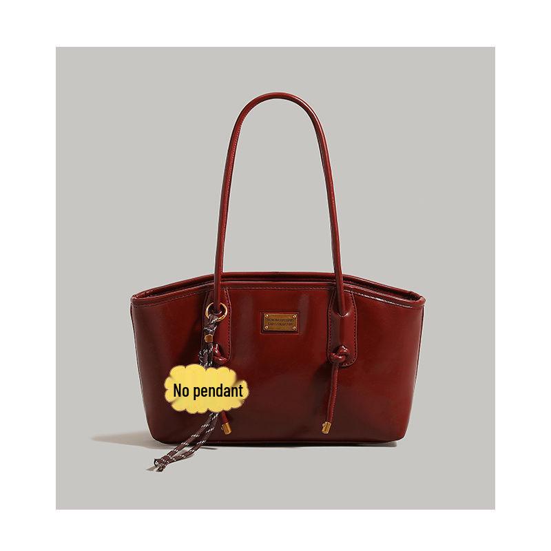 Красная благоприятная свадебная сумка-тоут 2025: Модная вместительная сумка через плечо для свадеб и банкетов