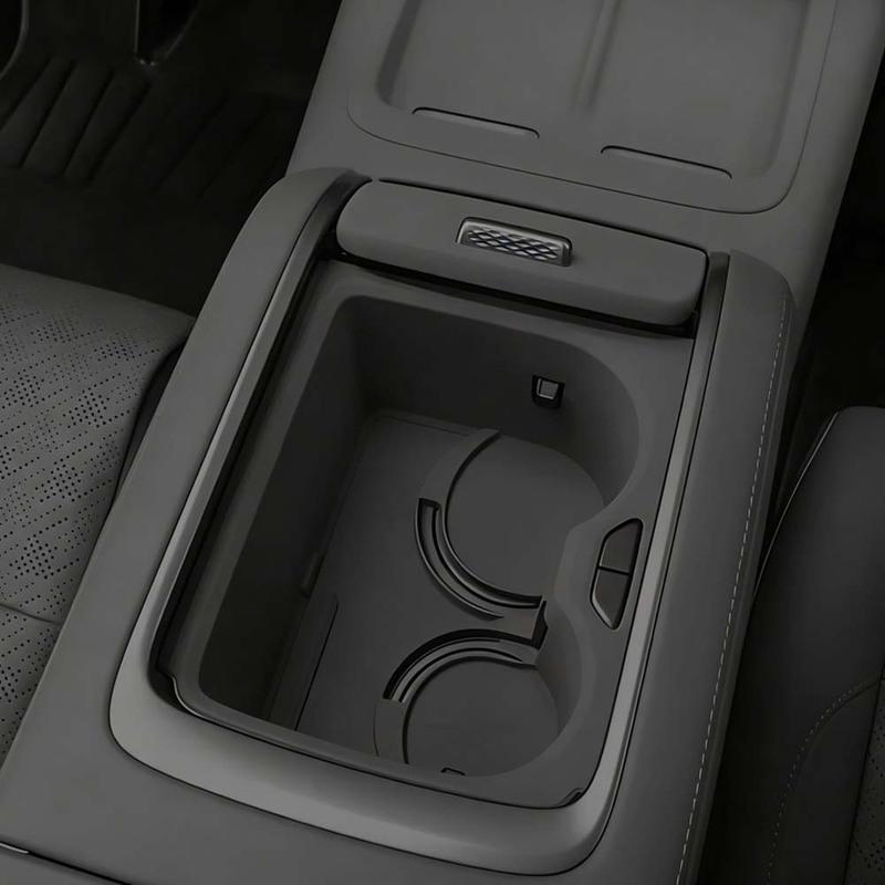 Car Decoration Center Console Cup Holder Mat For ZEEKR 7X 2024-2026 Black White Grey Car Upgrade Modify A Car
