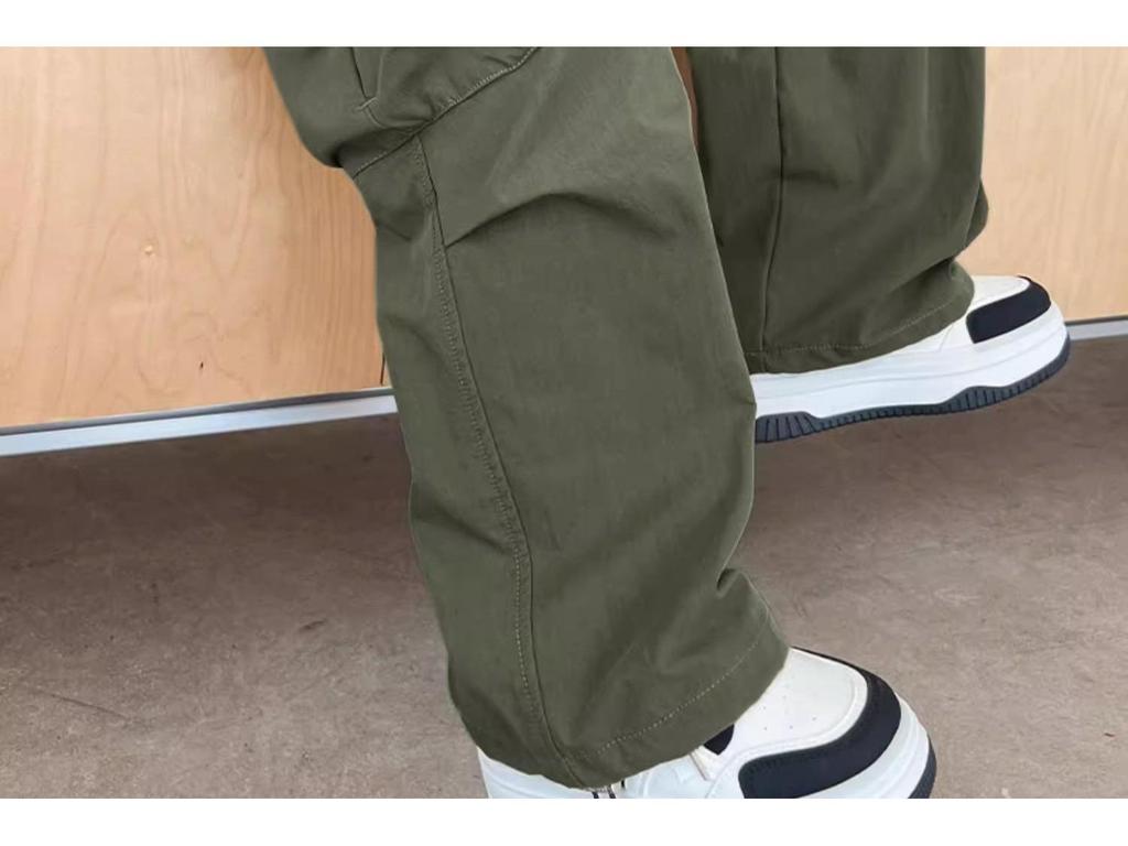 Boys' Stylish Autumn/Winter 2025 Versatile Cargo Pants - Medium/Large, Loose Fit, Plus Velvet Long Trousers
