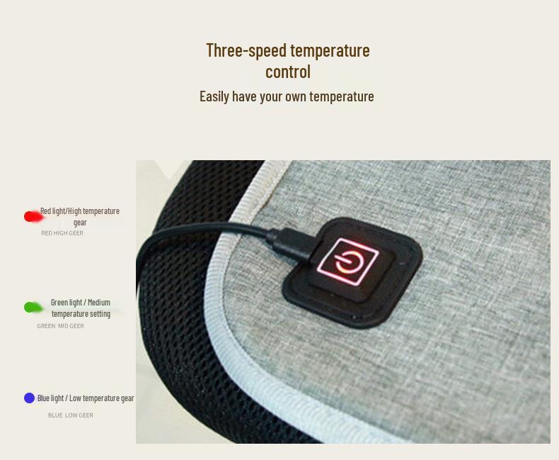 USB Heated Seat Cushion - Electric Winter Heating Pad for Office, Car, and Outdoor Chairs