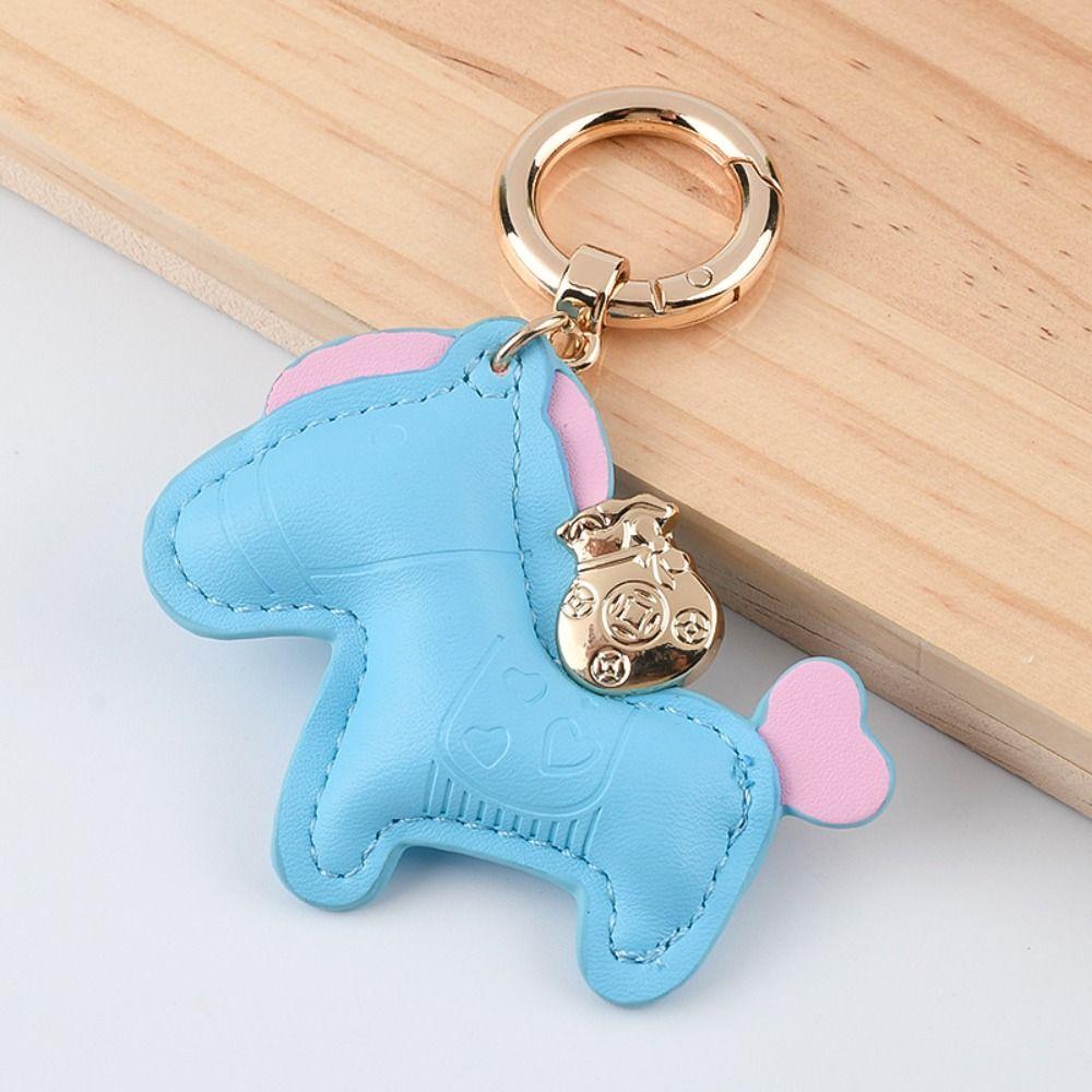 PU Leather PU Leather Hanger Carrying on Money Pocket Bag Pendant PU Horse Keychain Car Accessory