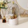 Toothbrush Holder with Cover Cosmetic Storage Box Organizer Dustproof 360-Degree Rotating Toothbrush Makeup Brush Holder