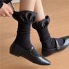 Cotton Pleated Calf Socks Handmade Pile Socks Sweet Lolita Socks
