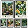 Japanisches Yayoi Kusama Poster Inspiriertes Botanisches Tokyo Museum Japandi Buntes Blumen-Leinwandbild Wandkunst für Heimdekoration
