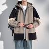 Hooded Jacket Men's Spring and Autumn Trendy Loose Handsome Casual Jacket Large Size Loose Youth Jacket Men's Jacket