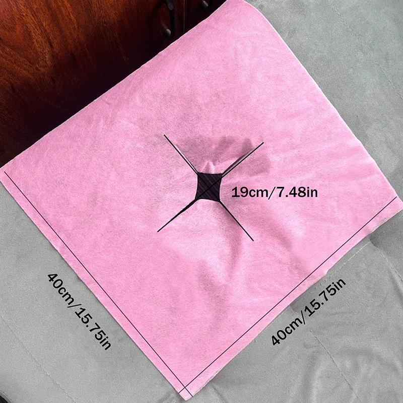 100pcs Disposable Beauty Salon Face Towel With Hole For Face Lying Pillow Massage Bed Hole Cross Lightweight Breathable Face