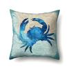Polyester Pillowcase Peach Leather Velvet Cushion Cover Marine Life Seahorse Octopus Printed Pillowcase Car Cushion