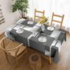 Fashionable and simple high-end grey geometric pattern tablecloth - suitable for picnics, camping, weddings, parties, festivals