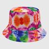 Neutral Summer Tie Dye Printed Fisherman Hat Outdoor Breathable Hat Sunshade