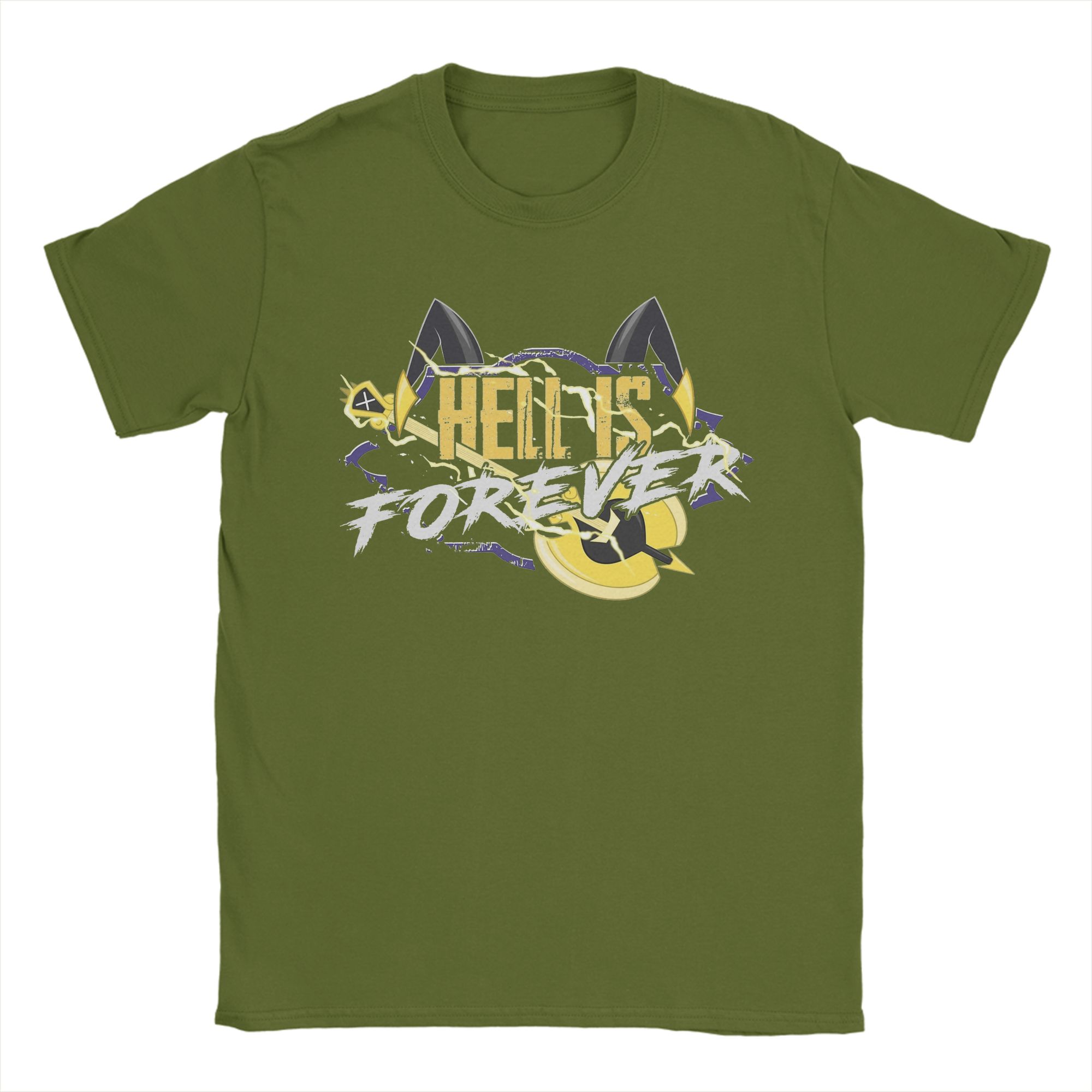 

Hazbins Hotels Adam Hell is Forever T-Shirts Men Novelty Cotton Tee Shirt Crew Neck Short Sleeve T Shirts 6XL Clothing 4XL
