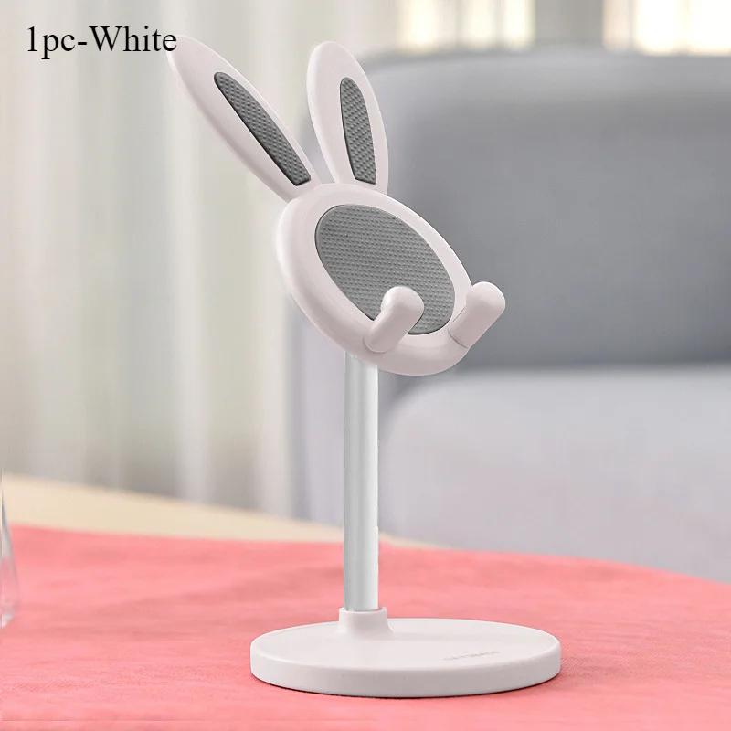 

Cute Cartoon Bunny Phone Stand can lift and adjust - Adjustable & Compatible With IPhone, Kindle, IPad, Switch, Tablet & More білий