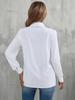 Chemise à manches longues pour femme avec col à volants, bordure champignon et design multi-boutons – Style européen et américain 2026