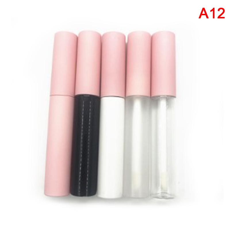 10ml Empty Mascara Tube Clear Revitalash Eyelash Bottle Frosted White,Pink Lid Cosmetic Packing Container