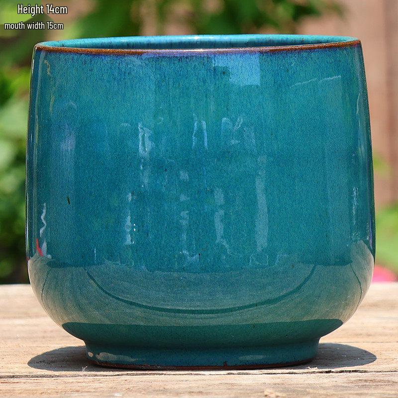 Handmade Coarse Ceramic Succulent Planter, Orchid Breathable Zisha Pot, Old Tree Design, Tall Rose Pot.